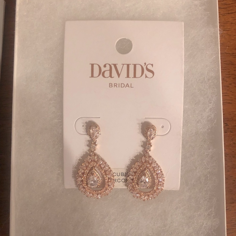 Beautiful David's Bridal earrings